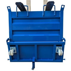 2200lbs Load Self-Dumping Hopper: Manual Forklift-Operated Steel Turnover Box
