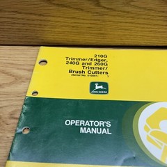 John Deere 210G Trimmer Edger 240G 260G Brush Cutters Operators Manual, OMM95191