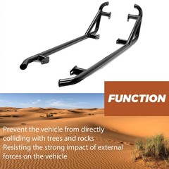 ECOTRIC Black Nerf Bars Rock Sliders for 2014-2023 Polaris RZR XP 1000 Turbo 900