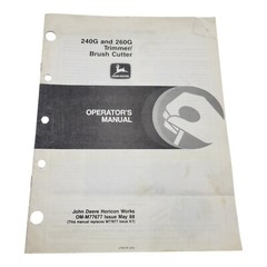 John Deere 240G 260G Trimmer Brush Cutter Operator’s Manual OM-M77677 May 88