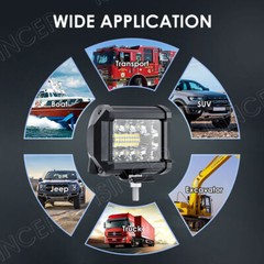 2PCS 4″ INCH Cube LED Work Light Headights Fit John Deere Kubota Kubota Tractor