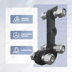 Single L-shaped bracket，FOR Mini Excavator Three Holes Hydraulic Clip Thumb NEW