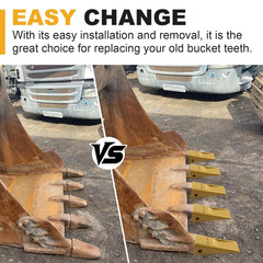 1U3202 Excavator Bucket Teeth Set with Pins for J200 Series, 5 Pack