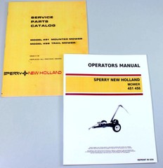 Set New Holland 451 456 Sickle Bar Mower Service Owners Operators Parts Manual