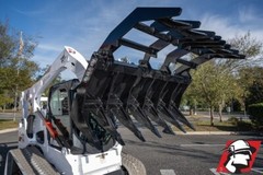 Skid Steer XHD Vertical Root Rake Grapple Attachment 78″ for Bobcat by McLaren