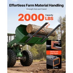 Uimoso 2000/4000 lbs Clamp on Pallet Forks for Tractors 43″/60″ bucket forks