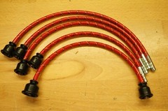 Massey Ferguson TO-30 Red Black Yellow Cloth Copper Spark Plug Wire MF Tractor