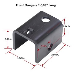 Trailer Leaf Spring Hanger Kit Single Axle Double Eye Spring Suspension
