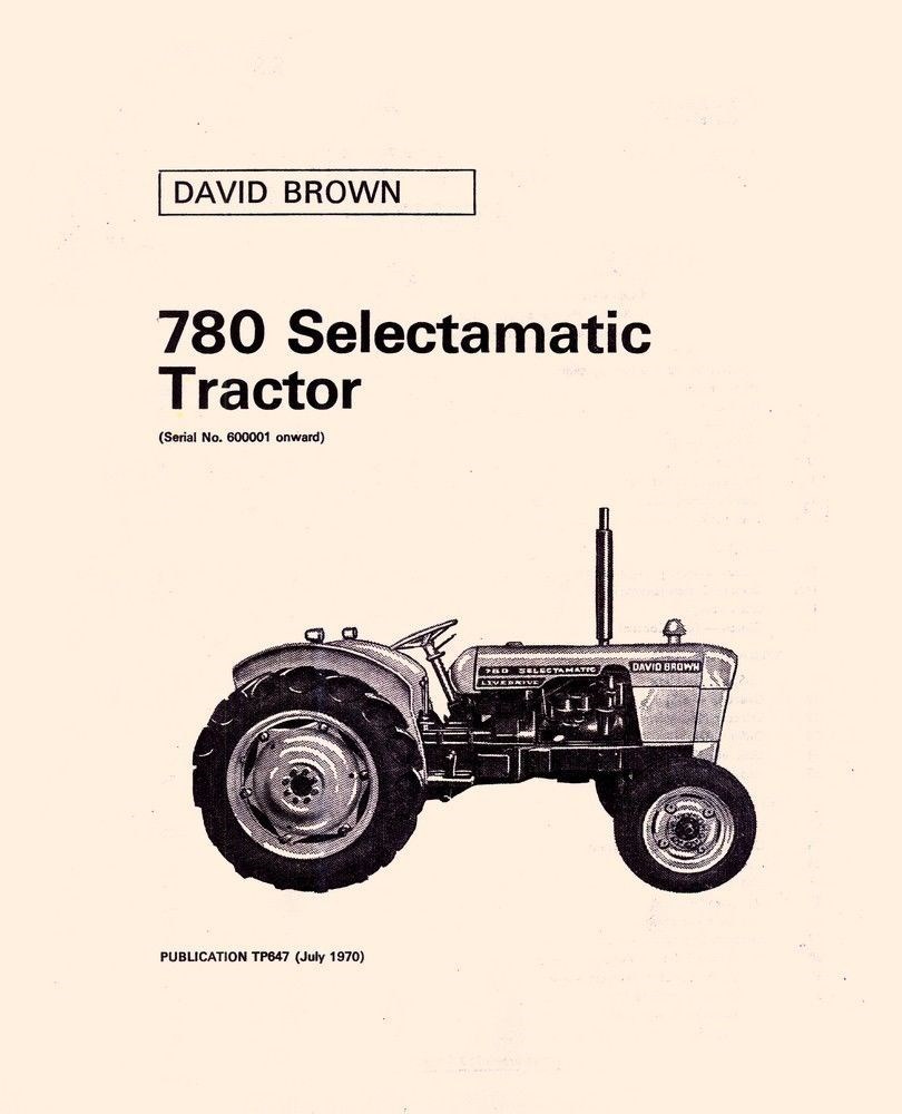 David Brown 780 Selectamatic Parts Catalog Manual