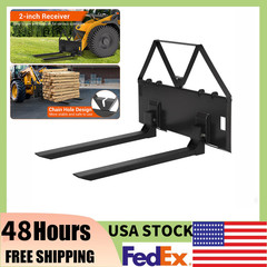 45″Tractor Pallet Forks,3200LB Quick Attach Clamp-On Bucket Forks for Skid Steer