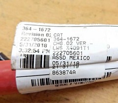 Caterpillar 364-1672 Red Cable Assy 2/0 Battery 4 Feet Long