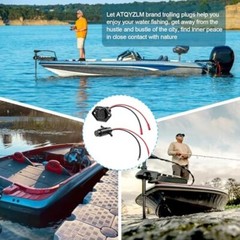 Trolling Motor Plug and Receptacle, Copper 2 Wire 8 Gauge 12V-24V Minn Kota Boat