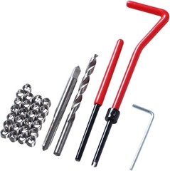 Stainless Steel M5x0.8mm Metric Thread Repair Insert Kit, 30 PCS Hand Tool Set f