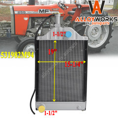 US #531982M94 Aluminum Tractor Radiator For Massey Ferguson 255 Diesel 531982M94