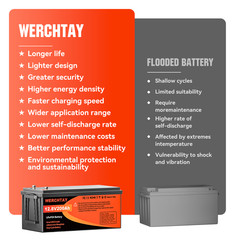 12V 200Ah LiFePO4 Lithium Battery Deep Cycle w/ 200A BMS for Solar RV Off-grid
