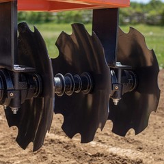Titan Attachments 3 Point 4ft Notched Disc Harrow Plow Attachment for Cat 1