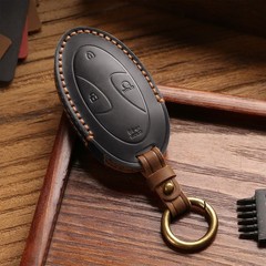 MILD EAST Leather Key Fob Cover for 2023 2024 2025 Hyundai Ioniq 6 Grandeur G…