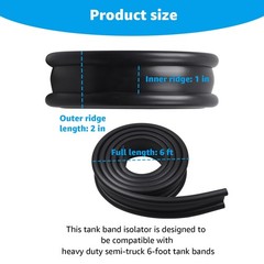 Lusperi 2 inch Fuel Tank Rubber Strap,6FT for Most 6 feet x 2 inches, 2IN 6FT