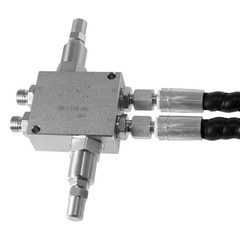 ‎Mini Excavator Cushion Valve Kit For machine w/ 1/4” Hydraulic Hoses & M14x1.5