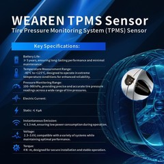 TPMS Sensor Tire Pressure Sensor Set of 4 Compatible with F150 Mustang Explorer