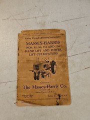 1942 Massey-Harris 55, 56, 255, 256 Cultivators Setting Up OPERATING Instruction
