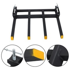 2500lbs 42″ Clamp on Heavy Debris Fork for Tractor Skid Steer Buckets Universal