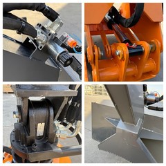 Wolfequip 360° Rotating Log Grapple Hydraulic Skid Steer Grapple Heavy Duty 44in
