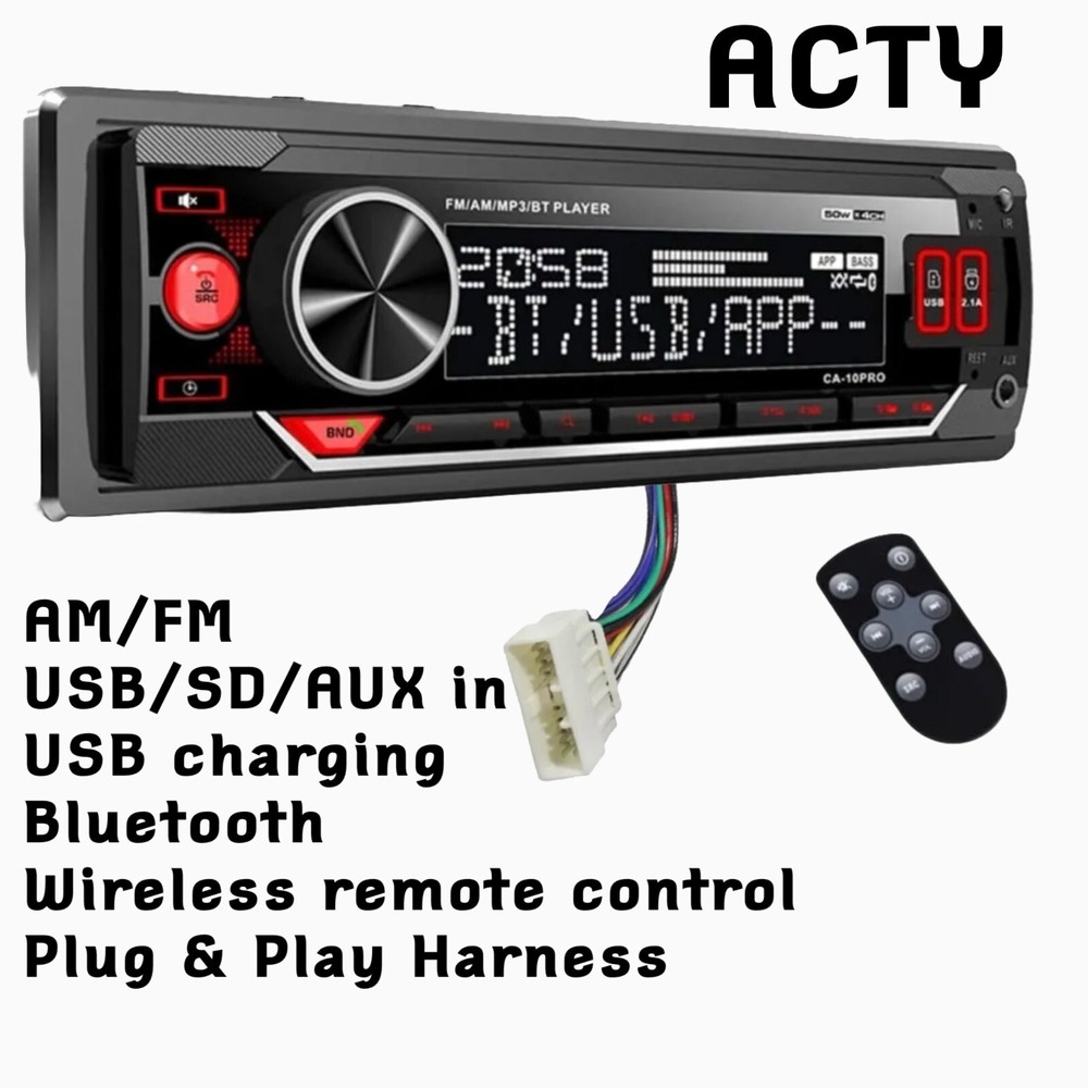 12V Honda Acty Plug & Play Stereo Radio FM Bluetooth USB *** Same Day Shipping