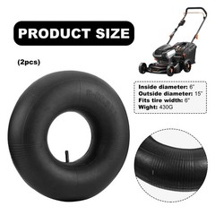 2 PCS 15×6.00-6″ Inner Tubes, Durable 15×600-6 Tube 15 inches