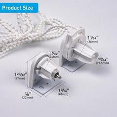 28mm Roller Blind Brackets Upgrade 1.69″W x 1.85″H, White