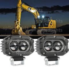 Pair 4” inch 50W LED Spot work Lights Fit Caterpillar Construction Equipment