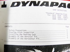 DYNAPAC CC21 VIBRATORY COMPACTOR PARTS, OPERATION MAINTENENCE MANUAL