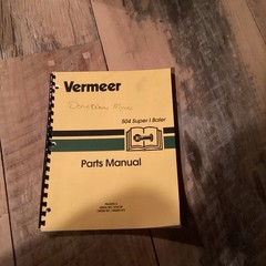 Vermeer 504 Super I Baler Parts manual 1994. Nice Clean Copy.