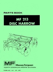 MASSEY FERGUSON MF 213 MF213 Disc Harrow Parts Manual
