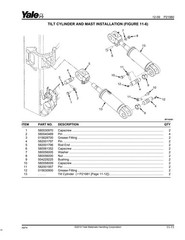 Forklift Service Parts Manual Fits Yale Forklift GLP050LX(A974) – Printed Manual