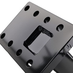 Adjustable Pintle Hitch Bracket 3 Position for 2″ Receiver Black 20000 lbs