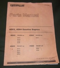 CAT CATERPILLAR 4G63 4G64 GASOLINE ENGINES PARTS MANUAL GC15-GC30 GP15-GP35 FORK