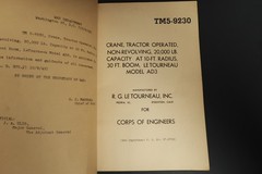 TM 5-9230 Maintenance Manual Book Crane Tractor War Department Parts Catalog