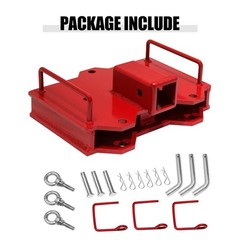 2″ Trailer Hitch Receiver Dual Pallet Fork Forklift Towing Adapter Attachment