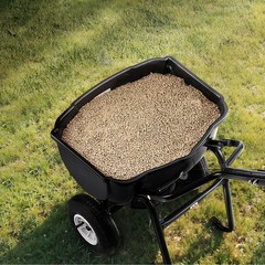 Uimoso Walk-Behind Push Spreader,60lbs Capacity,Adjustable 0-9.8 ft Spread Width