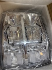LED Headlight Assembly Chrome White for 07-13 Silverado 1500 07-14 2500 3500