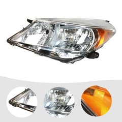 Toyota Yaris/Vitz 2012-2014 Driver Halogen Headlight Black Clear Lens