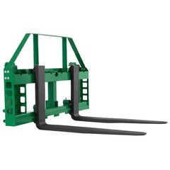 Uimoso Pallet Fork Frame Attachment w/36 inch Skid Steer Forks for JD Tractors