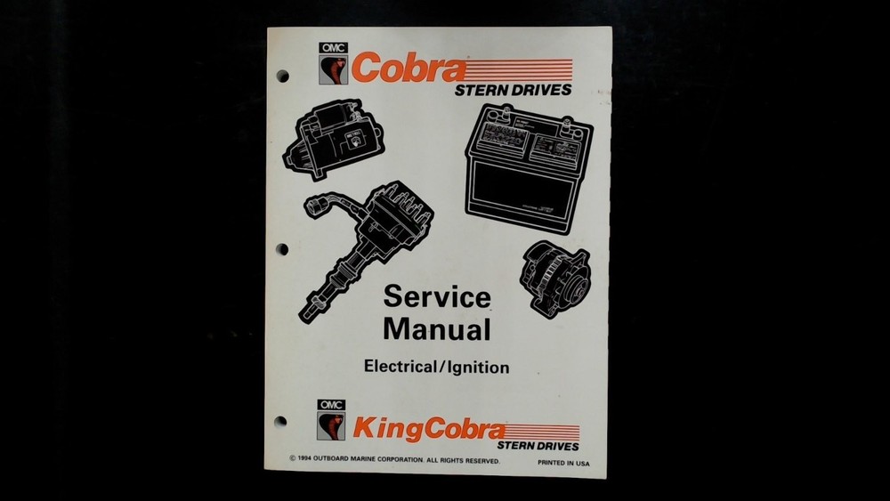 OMC Cobra King Cobra Stern Drives Service Manual Electrical Ignition 1994