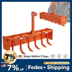 Tractor Box Scraper 55 Inch 3 Point Hitch Attachment Cat 0 Cat 1 Heavy Duty