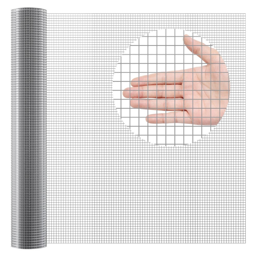 Hardware Cloth, 1/2 inch 48in x 50 ft 19 Gauge, Hot Dipped Galvanized Wire Mesh