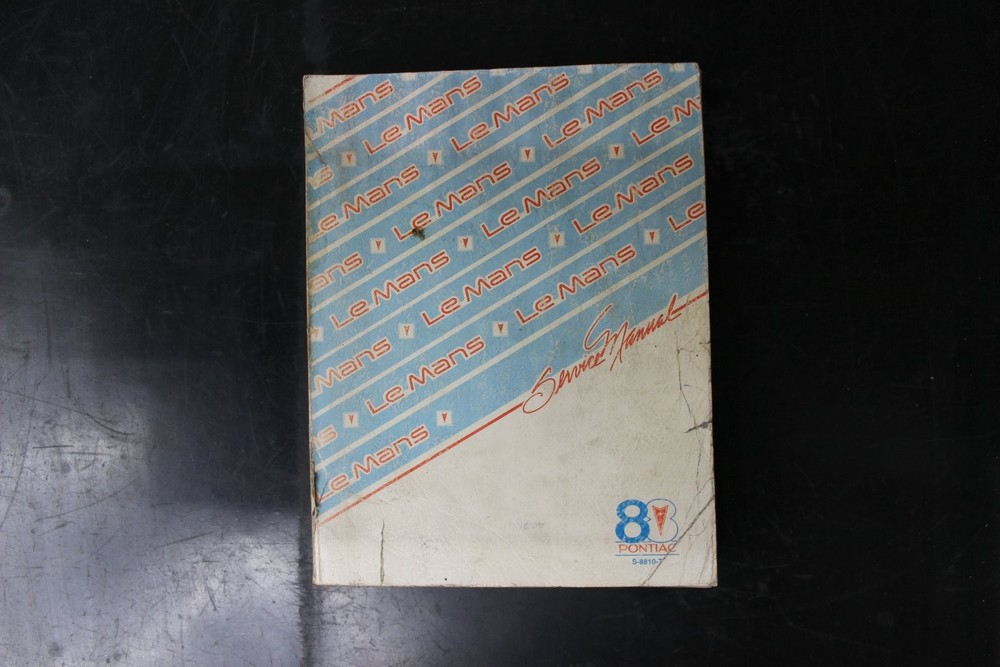 Pontiac Le Mans 1988 Service Manual S-8816-7 Heavy Equipment Repair Book