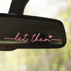 3″ x 4″ Pink Vinyl Decal Sticker for Rear View Mirror, Mental Heal Color: Pink