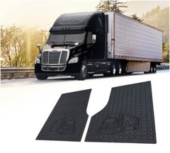 Semi Truck Black Floor Mats Liners Fit w/ Freightliner Cascadia 113 – 2 Pcs