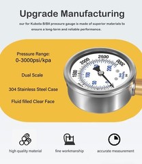 Pressure Gauge and Hydraulic Shims Kit For Kubota B Series, BX 1880, 23S Series